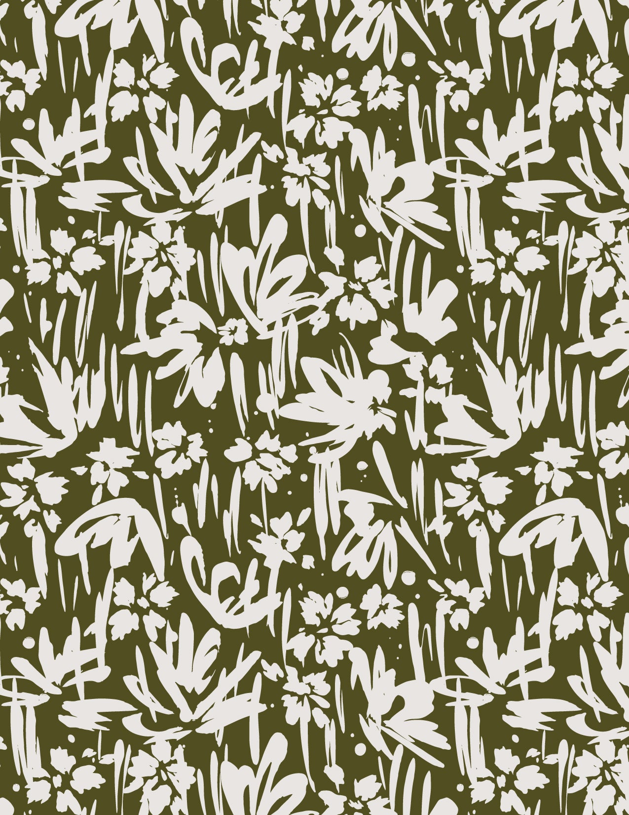 Paintbrush Floral - Green