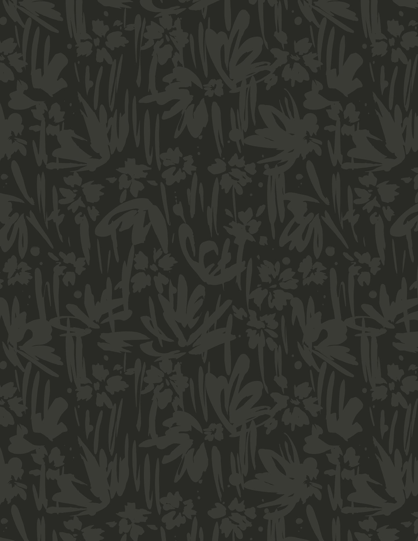 Paintbrush Floral - Black