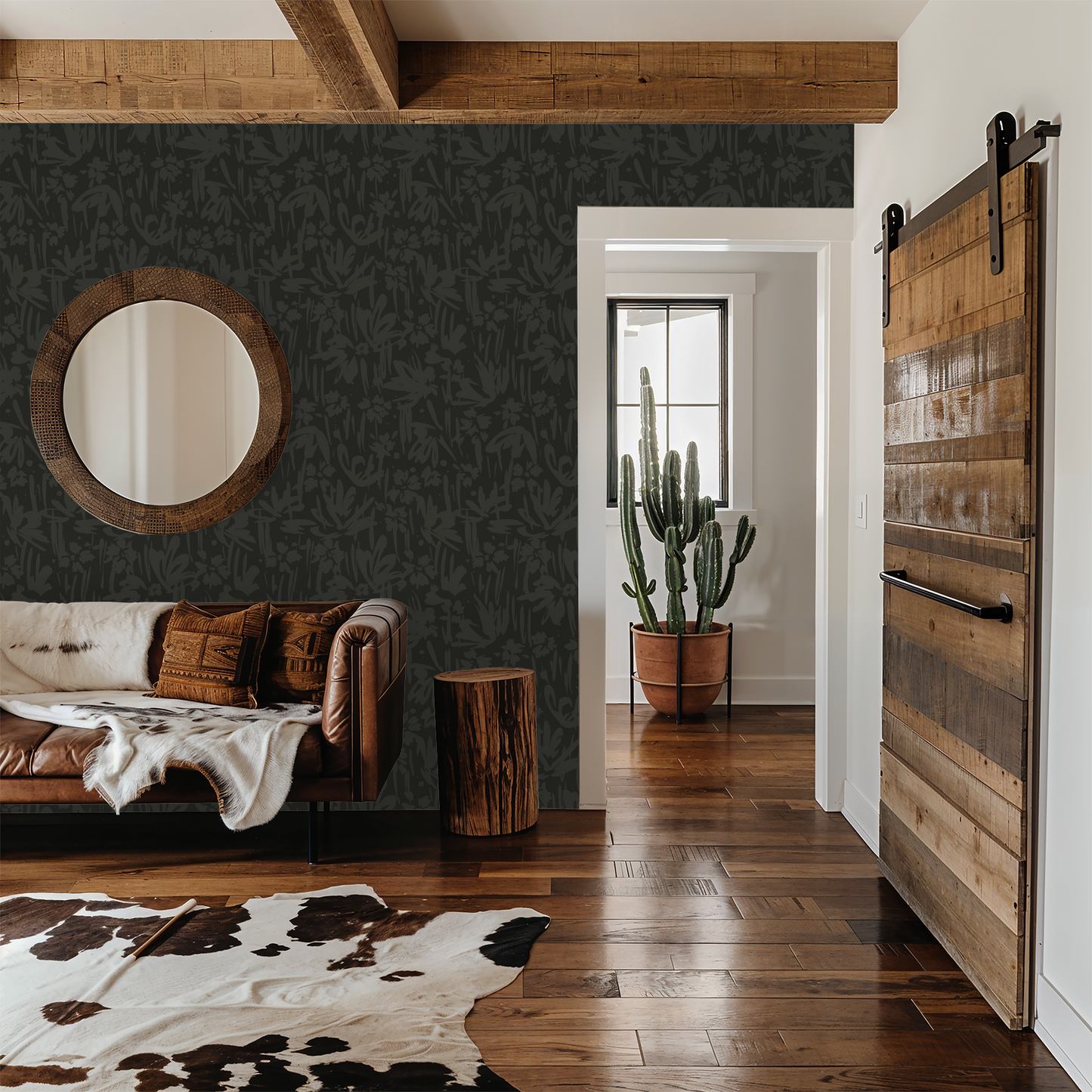 Paintbrush Floral - Black