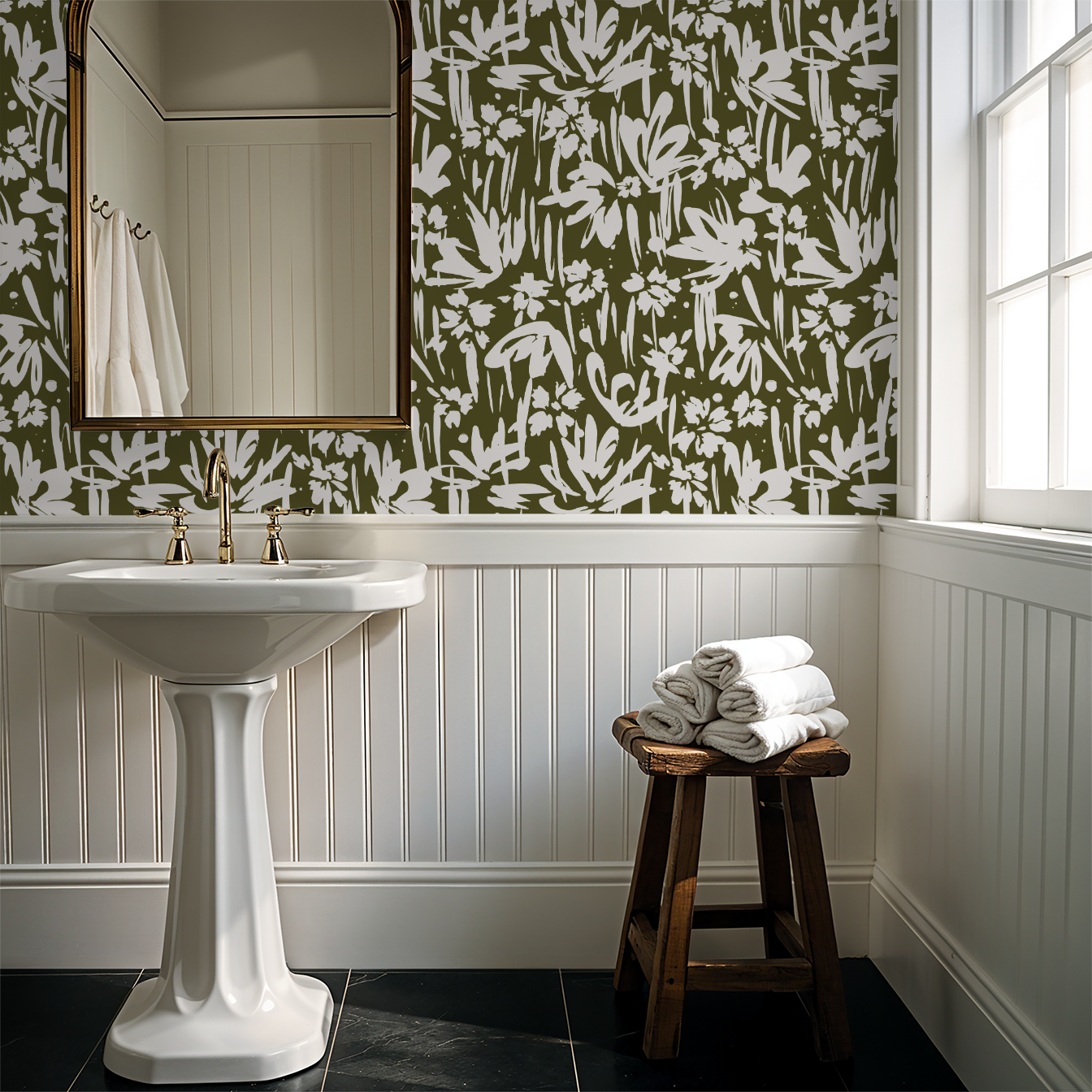 Paintbrush Floral - Green