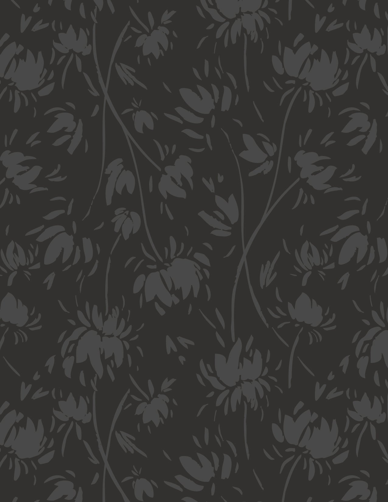 Vintage Vines Floral - Black