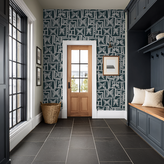 Butterfly Wall - Navy