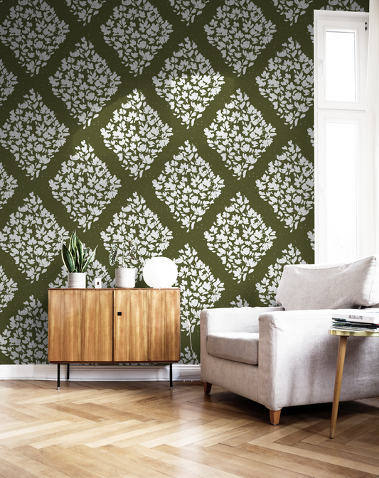 Texture Diamond Floral - Green