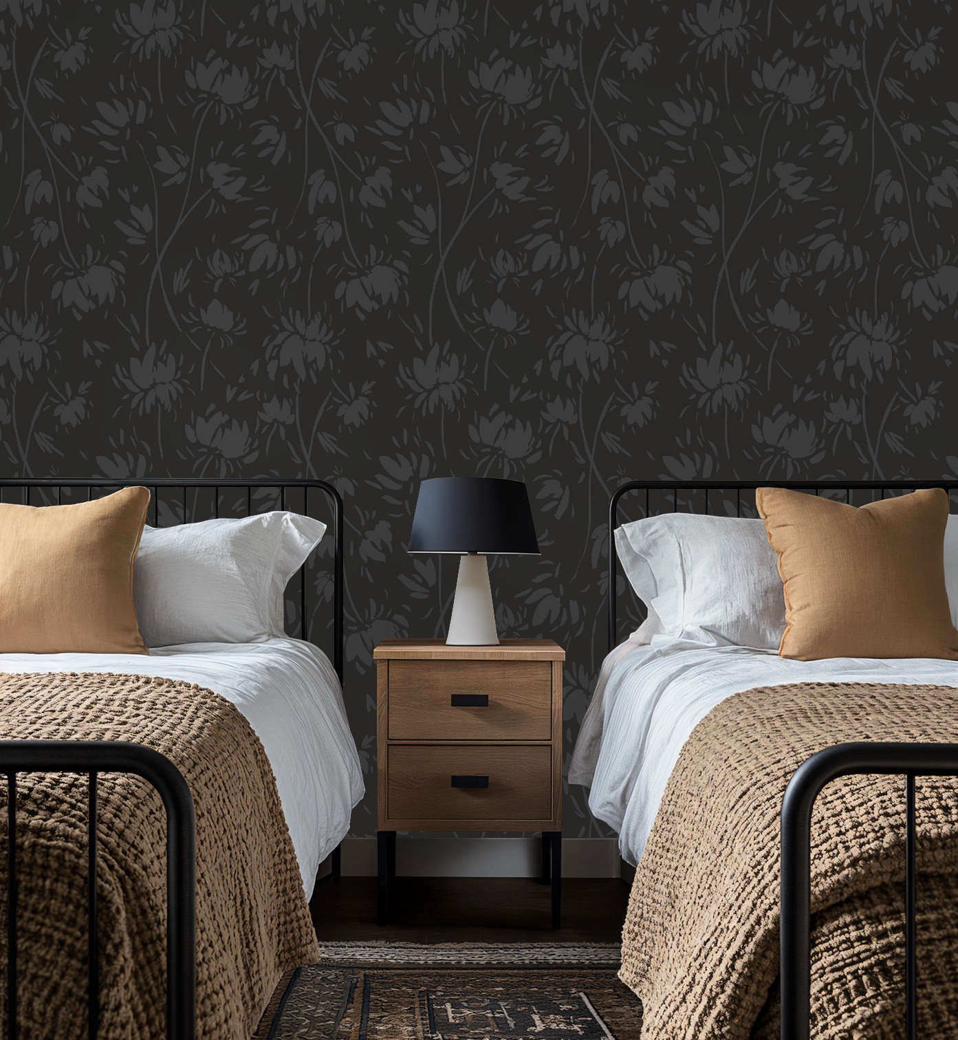 Vintage Vines Floral - Black